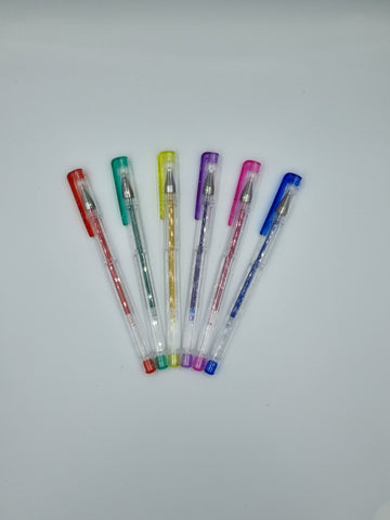 Glitter Gel Pens - pack of 6