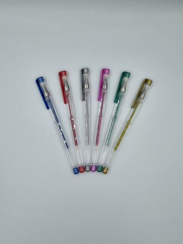 Metallic Gel Pens - Pack of 6